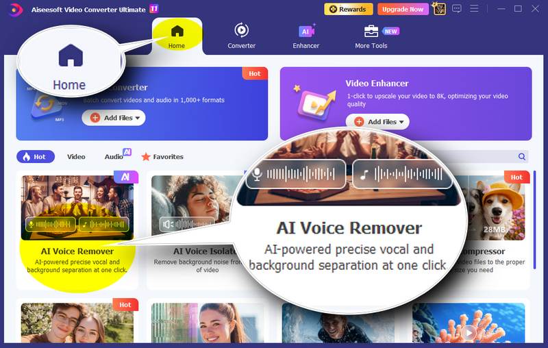 Agregar archivos en AI Voice Isolator