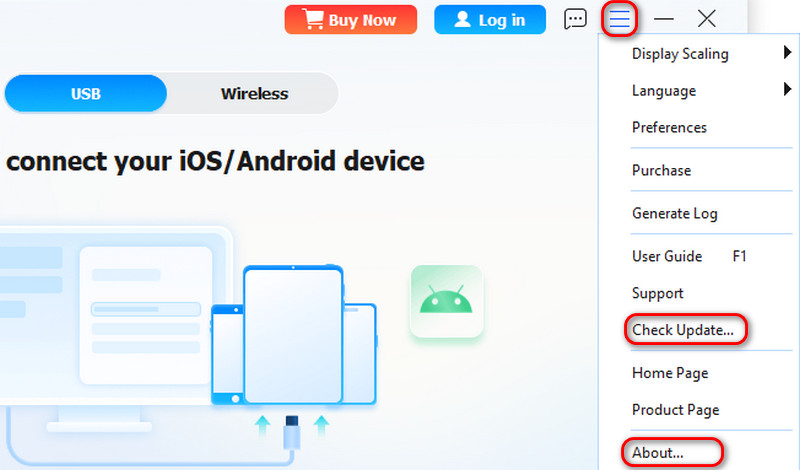 Actualización de la versión de Foneease
