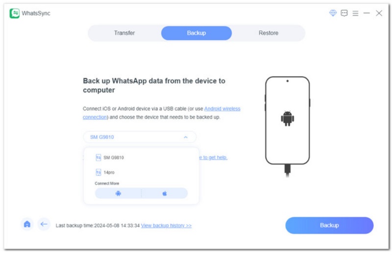 Seleccionar ruta para la copia de seguridad