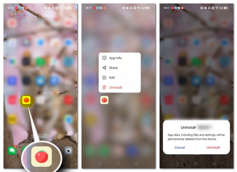 Desinstalar la aplicación Limit Source