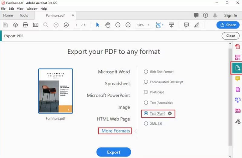 Acrobat Elegir Txt