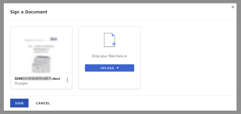 Docusign Cargar un documento de Word