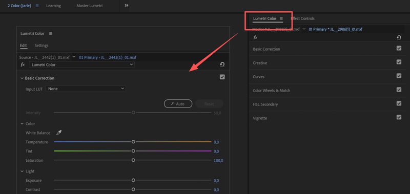 Premiere Pro Lumetri Color