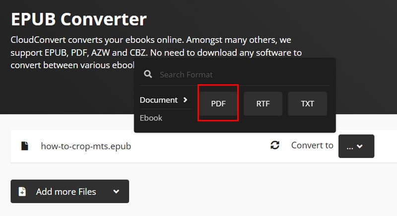 Cloudconvert Elija PDF