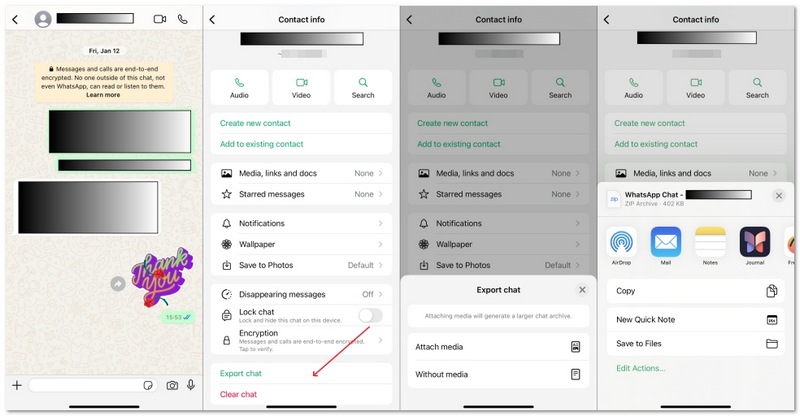 Exportar chat de WhatsApp para iPhone
