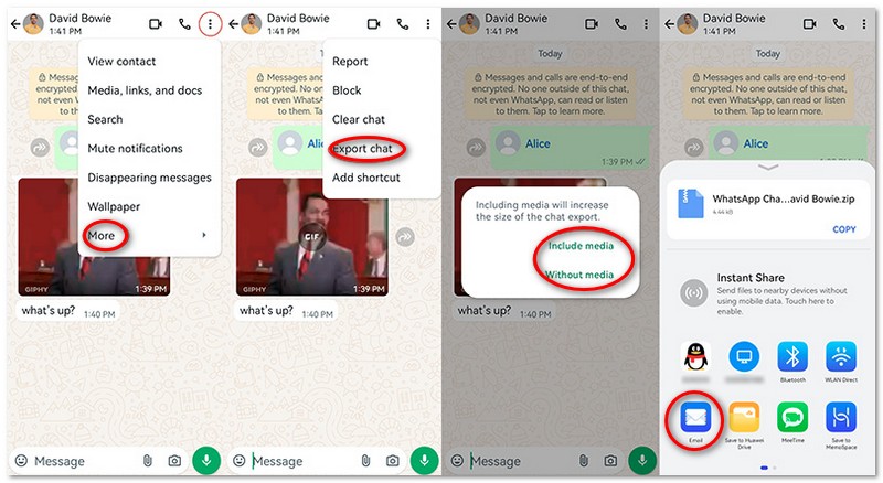 Exportar chat de WhatsApp para PC