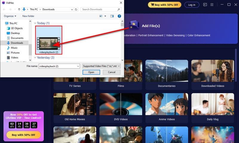 Agregar video entrelazado