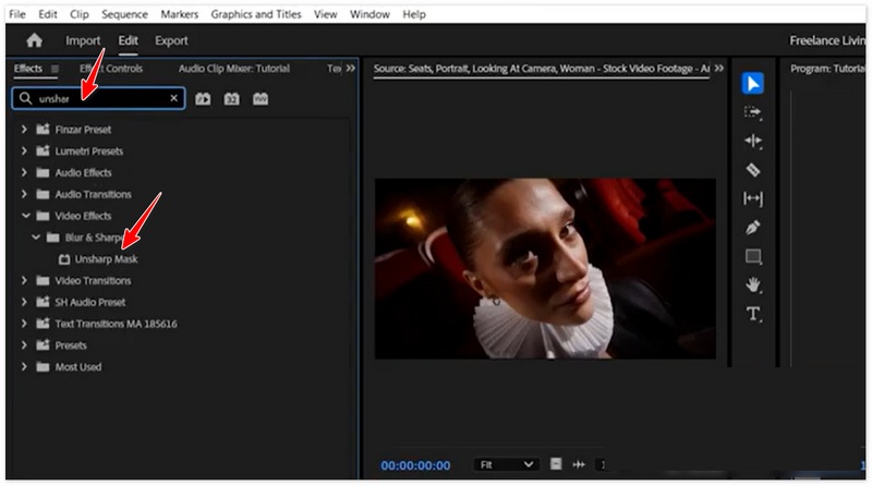 Buscar Máscara de enfoque en Adobe