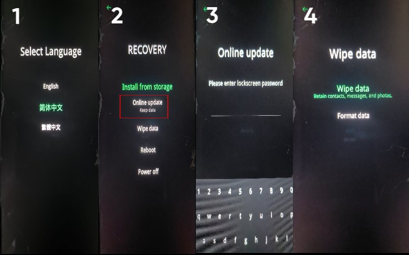 Desbloquear en modo de recuperación