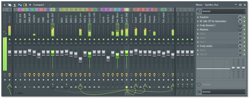 Agrega Fruity Stereo Shaper en FL Studio