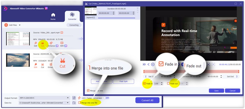 Cómo combinar y añadir efectos de transición a un vídeo tutorial