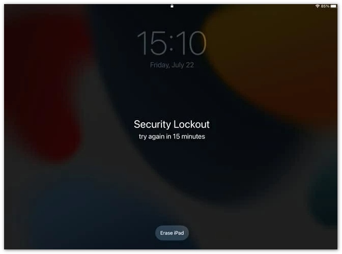 Borrar el bloqueo de seguridad del iPad