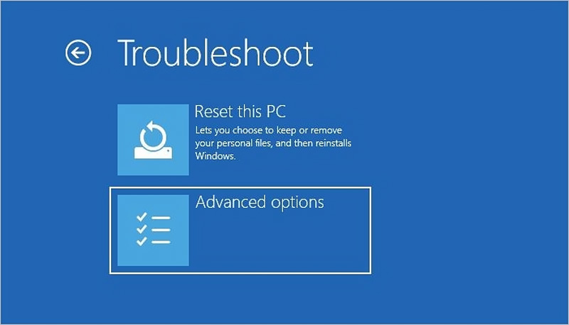 Solución de problemas de Windows: Restablecer esta PC