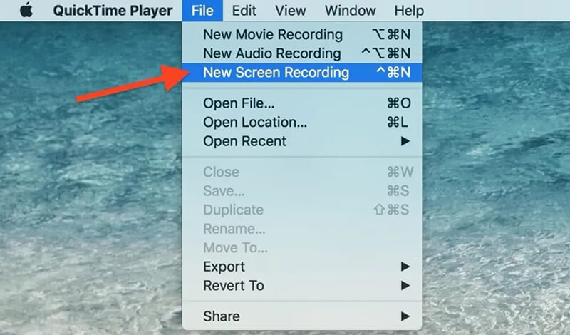 Nueva grabación de Quicktime
