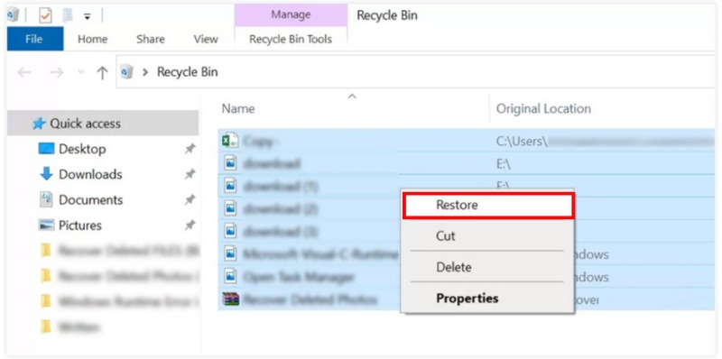 Recover File From Recycle