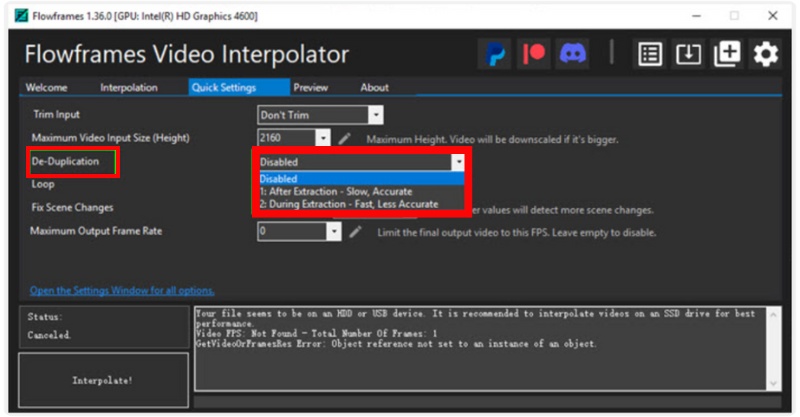 Seleccione la deduplicación