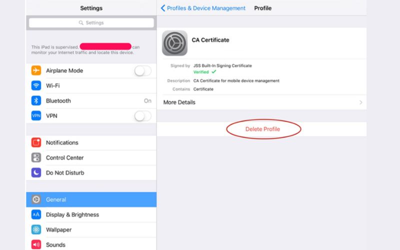 Eliminar MDM en la configuración