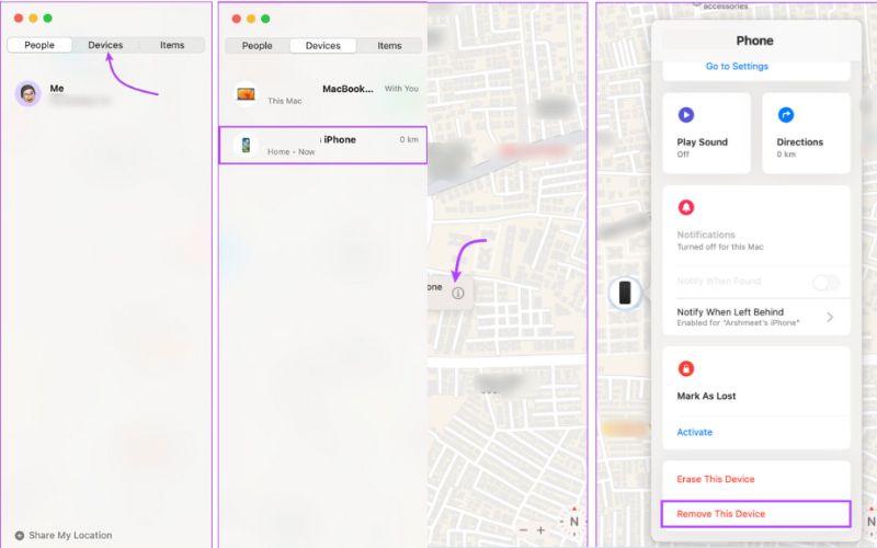 Restablecer el bloqueo de activación Buscar mi