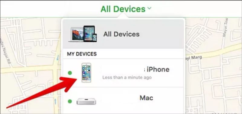 Seleccione el iPhone