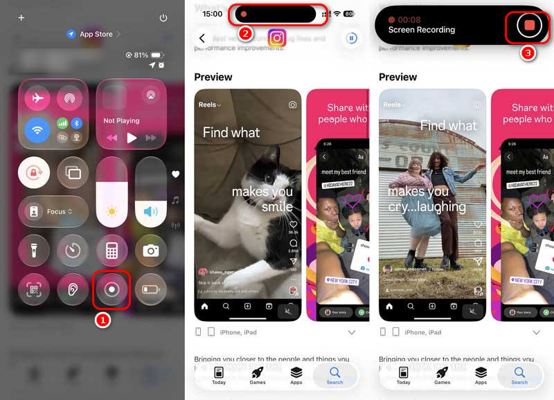 Graba una historia de Instagram en iOS
