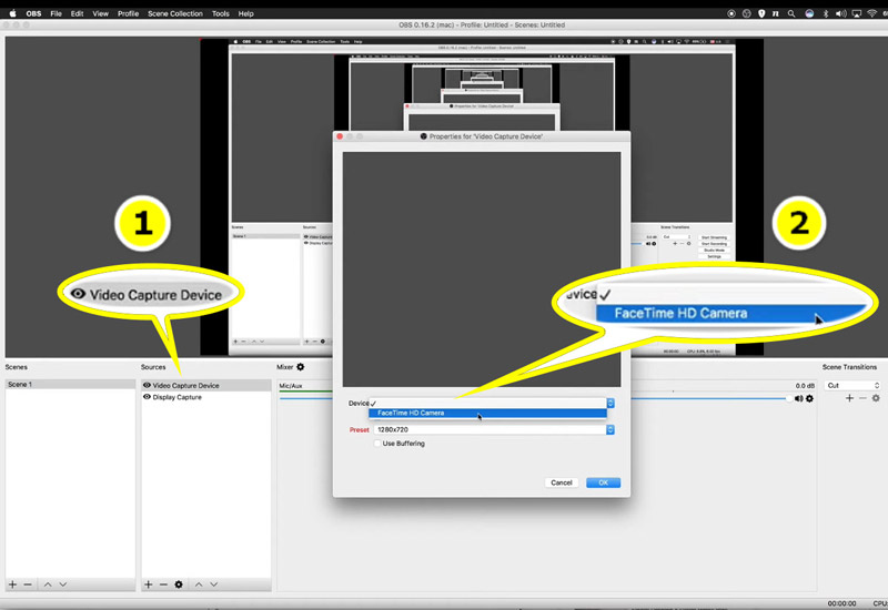 Cámara OBS FaceTime HD