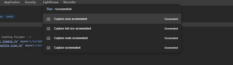 Captura de pantalla en Google Chrome