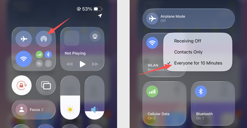 habilitar airdrop para todos en iphone
