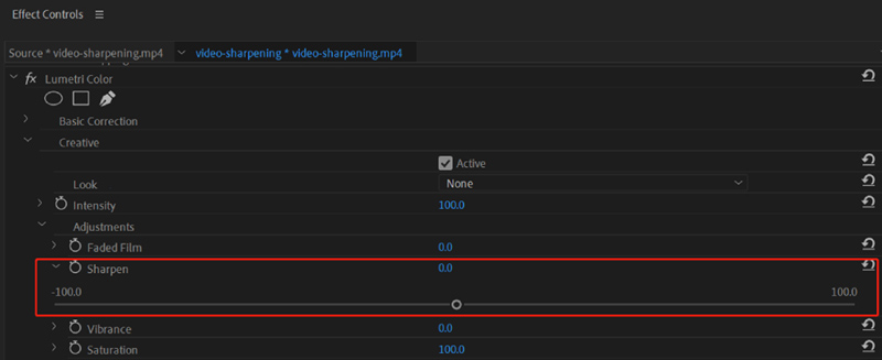 Mejore la nitidez de un vídeo en Premiere Pro con Lumetri Color
