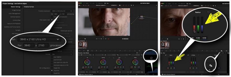 Mejorar la nitidez del vídeo en DaVince Resolve
