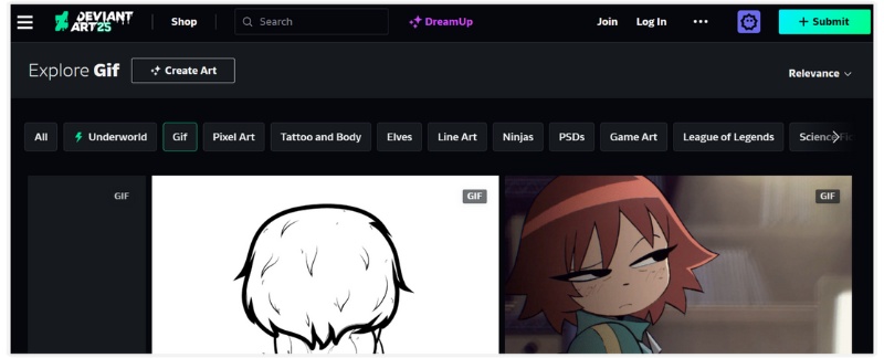 GIF animado de DeviantArt