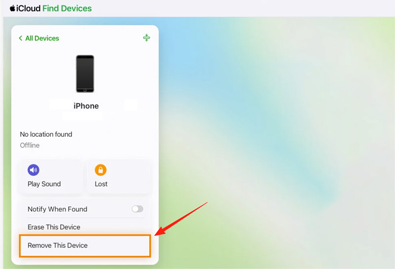 Eliminar iPhone antiguo de iCloud Buscar dispositivos