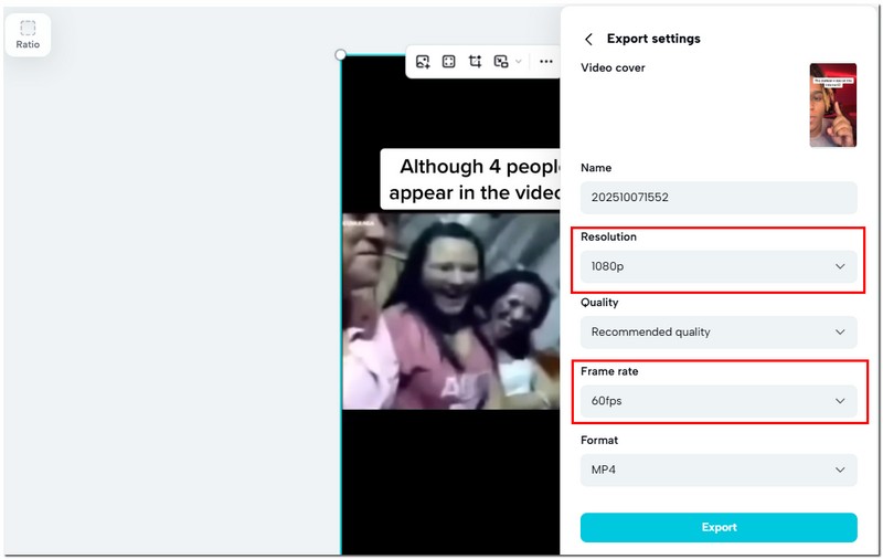 Seleccionar resolución y tasa de bits