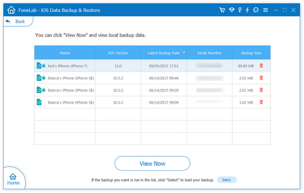 Restaurar datos de iPhone