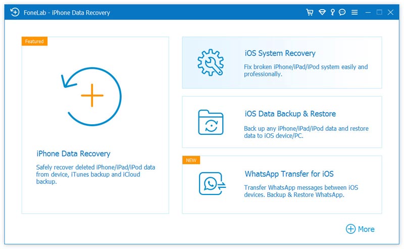 Elija la recuperación del sistema iOS