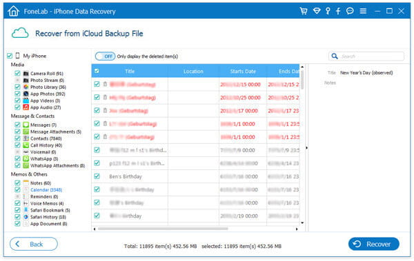 Recuperar Calendario de iCloud