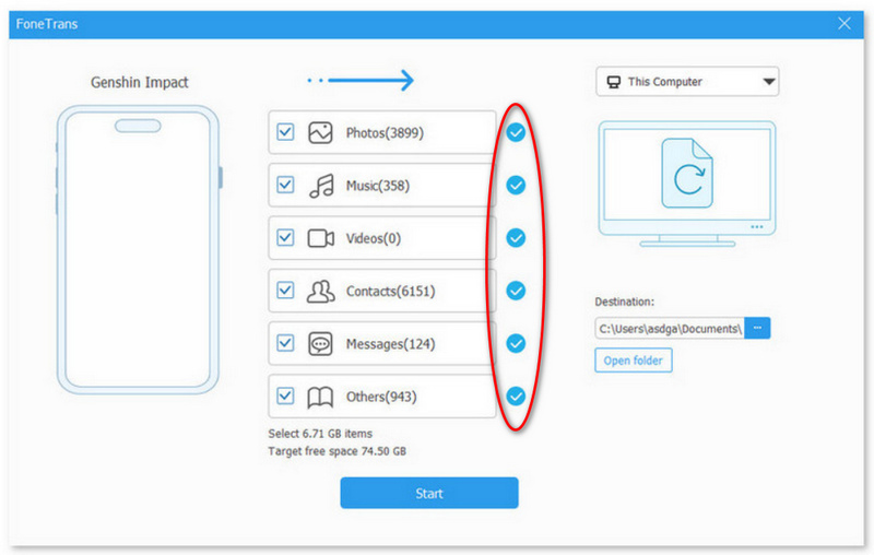 Cheque para transferir