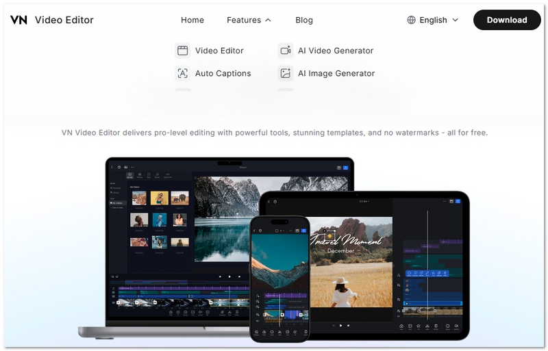 Aplicación de edición de vídeo Vn