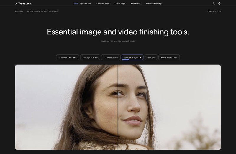 Vídeo de Topaz, potenciador facial con inteligencia artificial