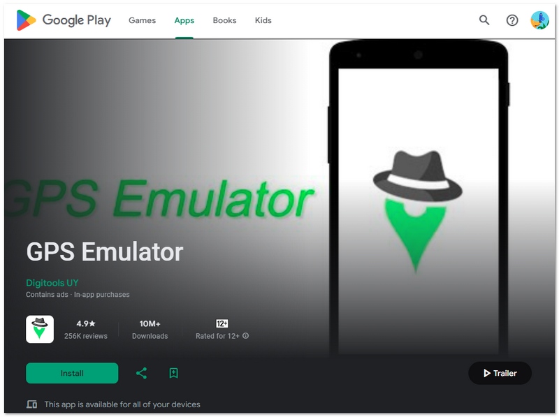 GPS Emulator Mock Location App