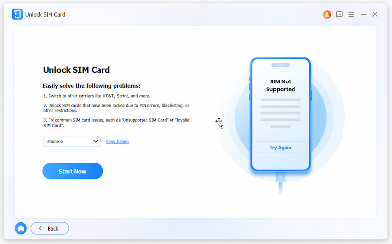 Unlock Sim Start Now