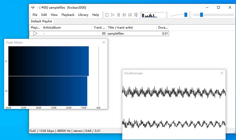 Captura de pantalla de Foobar2000