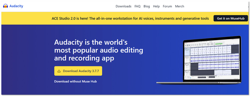 Grabación de audio gratuita con Audacity