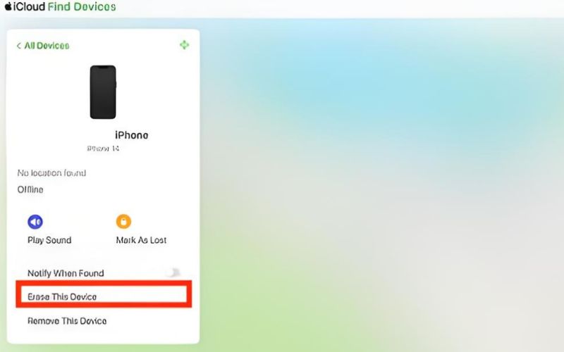 Seleccione Borrar este dispositivo
