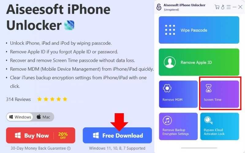 Seleccionar tiempo de pantalla