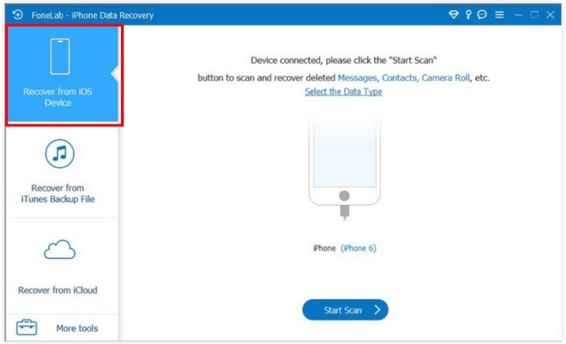 Selecciona Restaurar desde dispositivo iOS