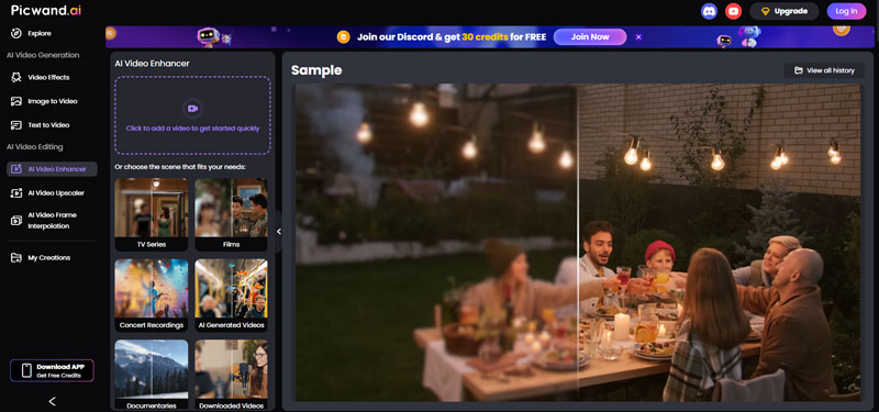 Picwand: Mejorador de vídeo con IA en línea gratuito