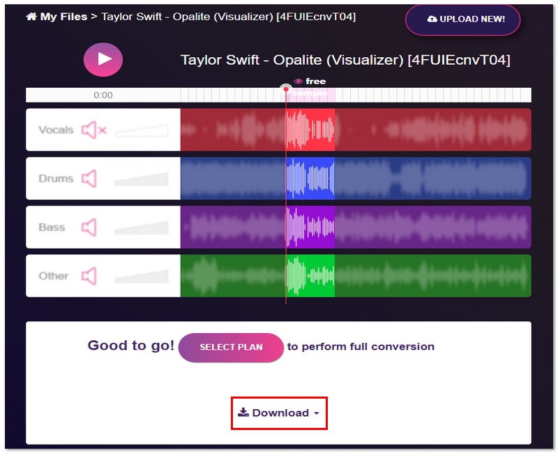 Descargar archivo de audio