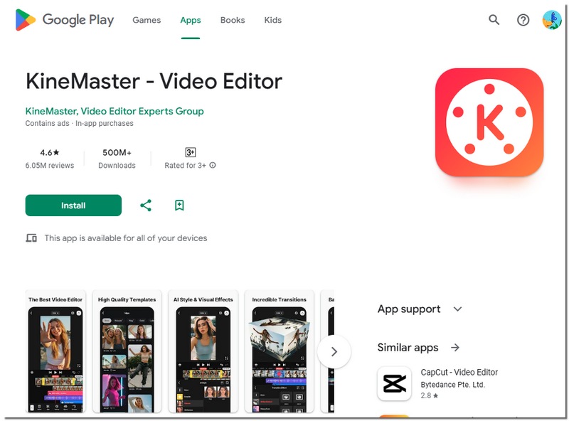 Kinemaster Video Enhancer Android