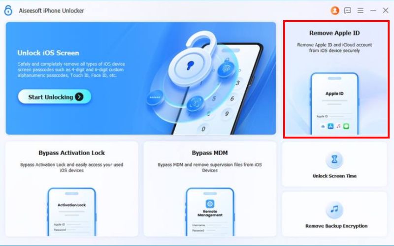 Seleccione Eliminar ID de Apple