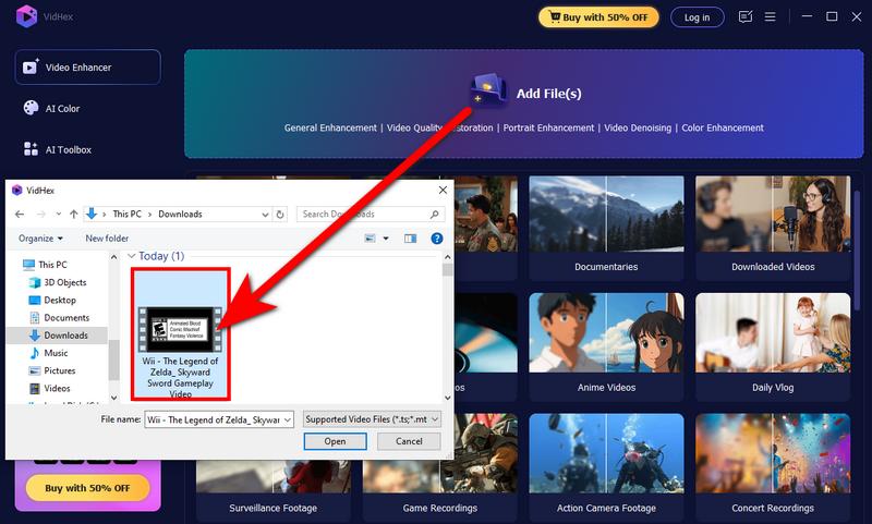 Agregar video del juego